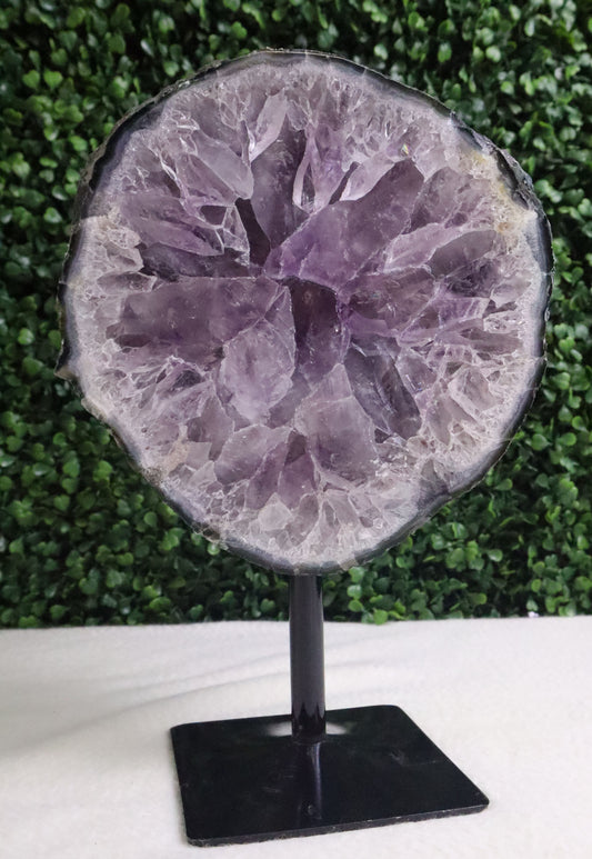 Amethyst Slice on a Stand